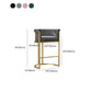 Glam Low Back Dining Stools Bucket Bar Stools with Metal Legs Clearhalo 'Bar Furniture' 'Bar Stools' 'bar_stools' 'furn' 'furn_bar_stools' 'Furniture' 'Kitchen & Dining Furniture' 6686629