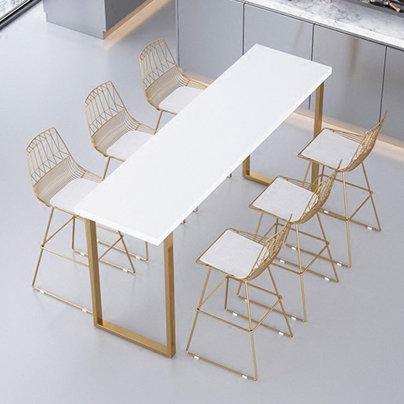 Taburetes de barra de metal glam -metal taburetes de comedor de espalda con patas de metal