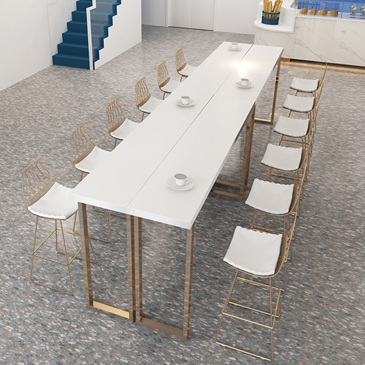 Taburetes de barra de metal glam -metal taburetes de comedor de espalda con patas de metal