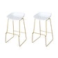 Taburetes de barra de metal glam -metal taburetes de comedor de espalda con patas de metal