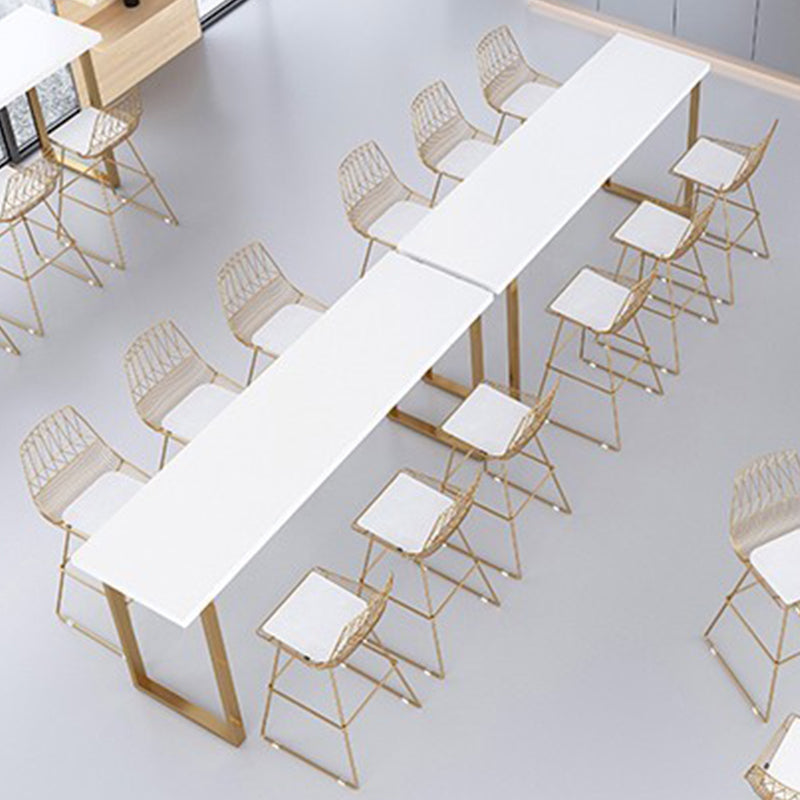 Taburetes de barra de metal glam -metal taburetes de comedor de espalda con patas de metal