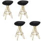 Taburetes de barra de metal glam -metal taburetes de comedor de espalda con patas de metal