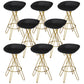 Taburetes de barra de metal glam -metal taburetes de comedor de espalda con patas de metal
