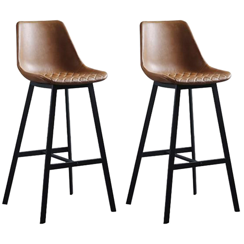 Bucket Dining Stools Contemporary Bar Stools with Metal Base