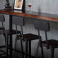 Contemporary Square Dining Stools Metal Bar Stools with Footrest