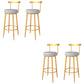 Metal Low Back Bar Stools Round Armless Dining Stools with Footrest