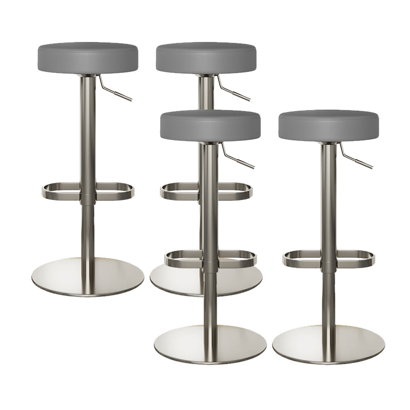 Industrial Leather Bar Stool Backless Counter Stool for Bristol