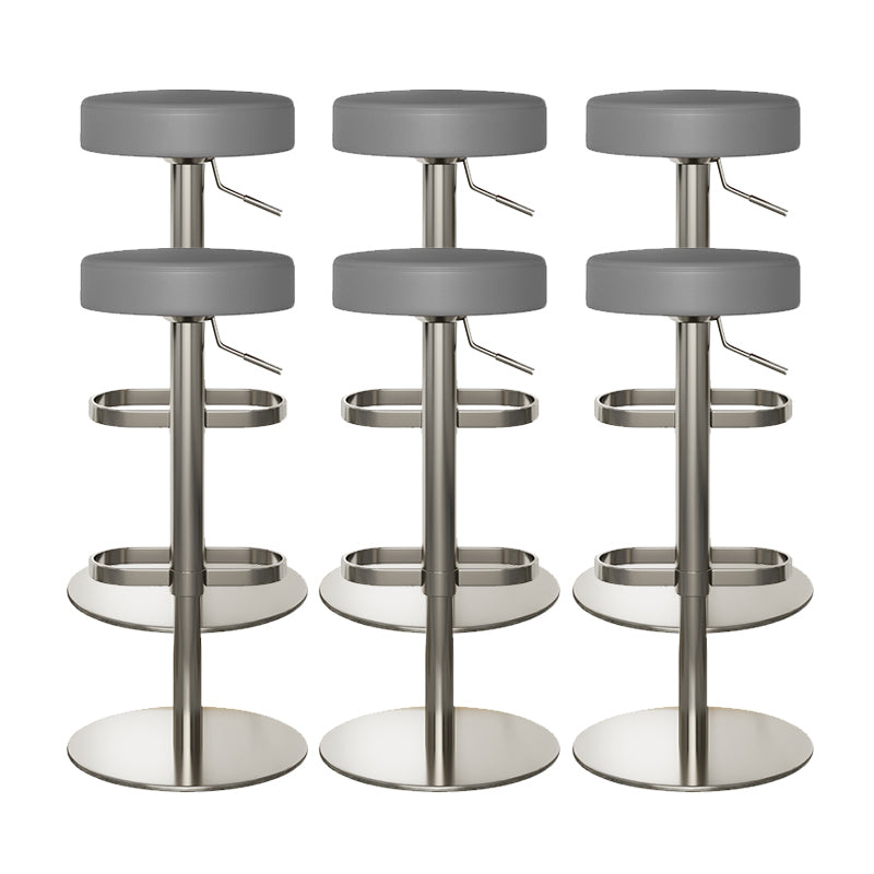 Industrial Leather Bar Stool Backless Counter Stool for Bristol