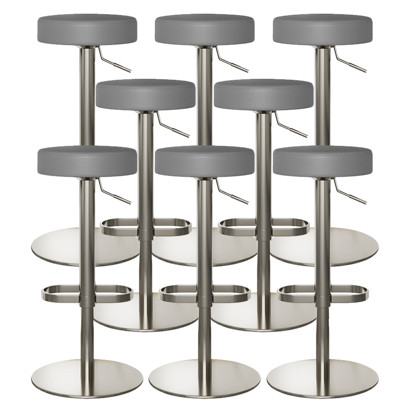 Industrial Leather Bar Stool Backless Counter Stool for Bristol