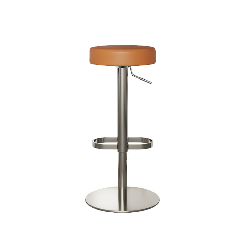 Industrial Leather Bar Stool Backless Counter Stool for Bristol