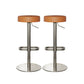 Industrial Leather Bar Stool Backless Counter Stool for Bristol