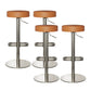Industrial Leather Bar Stool Backless Counter Stool for Bristol
