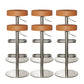 Industrial Leather Bar Stool Backless Counter Stool for Bristol