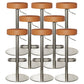 Industrial Leather Bar Stool Backless Counter Stool for Bristol