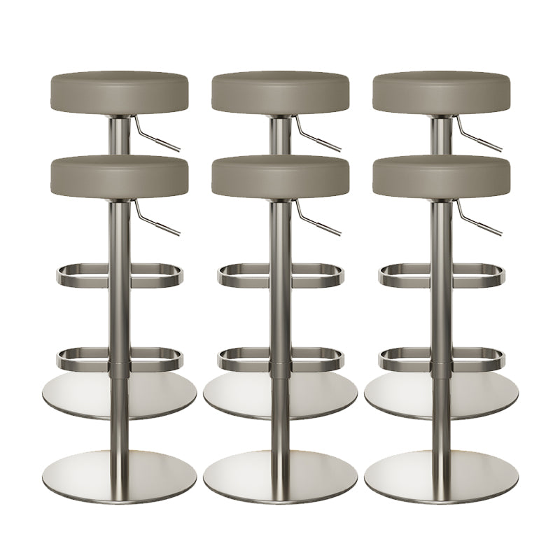 Industrial Leather Bar Stool Backless Counter Stool for Bristol