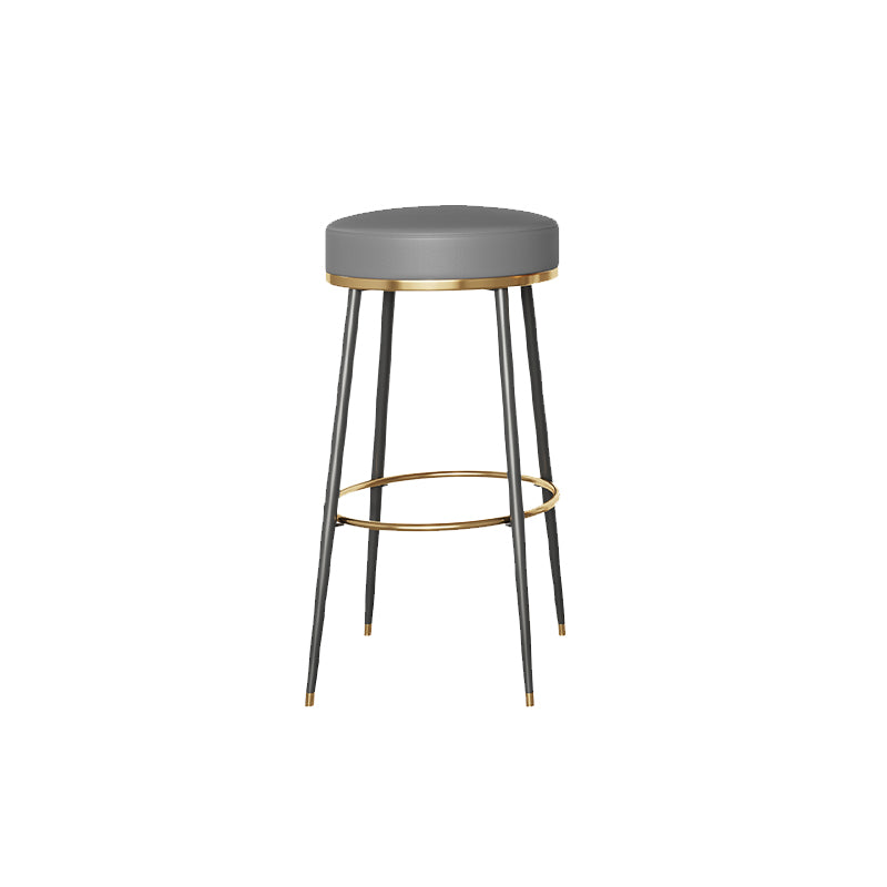 Glam Style Bar Stool Backless Leather Counter Stool for Bristol