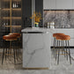 Glam Style Bar Stool Backless Leather Counter Stool for Bristol
