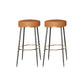Glam Style Bar Stool Backless Leather Counter Stool for Bristol