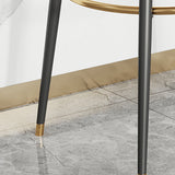 Sgabello in pelle senza schienale in stile glam per bristol