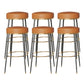 Glam Style Bar Stool Backless Leather Counter Stool for Bristol
