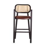 Solid Wood Dining Stools Contemporary Armed Bar Stools with Footrest Clearhalo 'Bar Furniture' 'Bar Stools' 'bar_stools' 'furn' 'furn_bar_stools' 'Furniture' 'Kitchen & Dining Furniture' 6686985