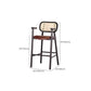 Solid Wood Dining Stools Contemporary Armed Bar Stools with Footrest Clearhalo 'Bar Furniture' 'Bar Stools' 'bar_stools' 'furn' 'furn_bar_stools' 'Furniture' 'Kitchen & Dining Furniture' 6686986