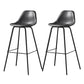 Faux Leather Dining Stools Contemporary Armless Bar Stools with Metal Base Gray 2 Piece Set Clearhalo 'Bar Furniture' 'Bar Stools' 'bar_stools' 'furn' 'furn_bar_stools' 'Furniture' 'Kitchen & Dining Furniture' 6687011
