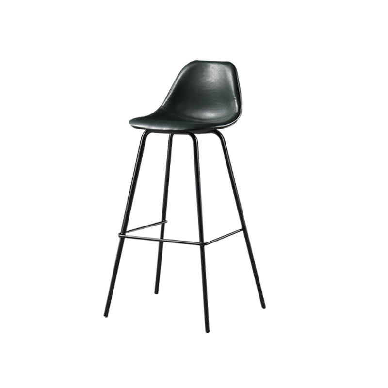 Faux Leather Dining Stools Contemporary Armless Bar Stools with Metal Base Clearhalo 'Bar Furniture' 'Bar Stools' 'bar_stools' 'furn' 'furn_bar_stools' 'Furniture' 'Kitchen & Dining Furniture' 6687018