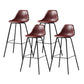 Faux Leather Dining Stools Contemporary Armless Bar Stools with Metal Base Red 4 Piece Set Clearhalo 'Bar Furniture' 'Bar Stools' 'bar_stools' 'furn' 'furn_bar_stools' 'Furniture' 'Kitchen & Dining Furniture' 6687023