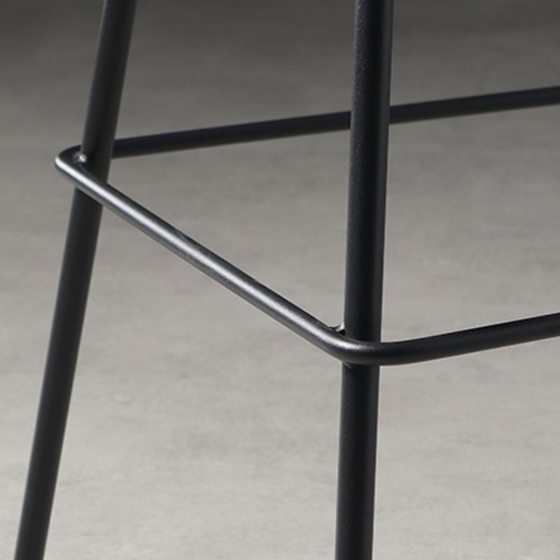 Faux Leather Dining Stools Contemporary Armless Bar Stools with Metal Base Clearhalo 'Bar Furniture' 'Bar Stools' 'bar_stools' 'furn' 'furn_bar_stools' 'Furniture' 'Kitchen & Dining Furniture' 6687024