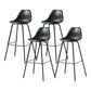 Faux Leather Dining Stools Contemporary Armless Bar Stools with Metal Base Green 4 Piece Set Clearhalo 'Bar Furniture' 'Bar Stools' 'bar_stools' 'furn' 'furn_bar_stools' 'Furniture' 'Kitchen & Dining Furniture' 6687030