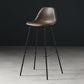 Faux Leather Dining Stools Contemporary Armless Bar Stools with Metal Base Dark Brown 1 Piece Clearhalo 'Bar Furniture' 'Bar Stools' 'bar_stools' 'furn' 'furn_bar_stools' 'Furniture' 'Kitchen & Dining Furniture' 6687038