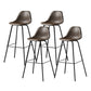 Faux Leather Dining Stools Contemporary Armless Bar Stools with Metal Base Dark Brown 4 Piece Set Clearhalo 'Bar Furniture' 'Bar Stools' 'bar_stools' 'furn' 'furn_bar_stools' 'Furniture' 'Kitchen & Dining Furniture' 6687040