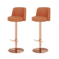 Adjustable Swivel Bar Stool Leather Backrest Counter Stool for Bristol Rose Gold Orange 2 Piece Set Clearhalo 'Bar Furniture' 'Bar Stools' 'bar_stools' 'furn' 'furn_bar_stools' 'Furniture' 'Kitchen & Dining Furniture' 6687069