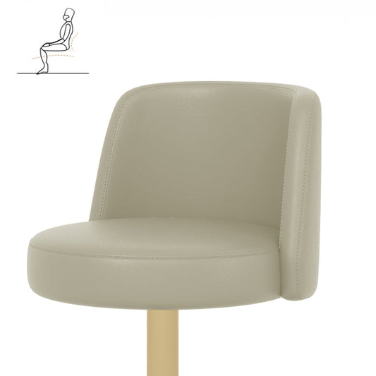 Adjustable Swivel Bar Stool Leather Backrest Counter Stool for Bristol Clearhalo 'Bar Furniture' 'Bar Stools' 'bar_stools' 'furn' 'furn_bar_stools' 'Furniture' 'Kitchen & Dining Furniture' 6687080