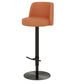 Adjustable Swivel Bar Stool Leather Backrest Counter Stool for Bristol Black Orange 1 Piece Clearhalo 'Bar Furniture' 'Bar Stools' 'bar_stools' 'furn' 'furn_bar_stools' 'Furniture' 'Kitchen & Dining Furniture' 6687085
