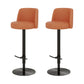 Adjustable Swivel Bar Stool Leather Backrest Counter Stool for Bristol Black Orange 2 Piece Set Clearhalo 'Bar Furniture' 'Bar Stools' 'bar_stools' 'furn' 'furn_bar_stools' 'Furniture' 'Kitchen & Dining Furniture' 6687086