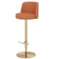 Adjustable Swivel Bar Stool Leather Backrest Counter Stool for Bristol Gold Orange 1 Piece Clearhalo 'Bar Furniture' 'Bar Stools' 'bar_stools' 'furn' 'furn_bar_stools' 'Furniture' 'Kitchen & Dining Furniture' 6687090