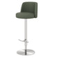 Adjustable Swivel Bar Stool Leather Backrest Counter Stool for Bristol Silver Green 1 Piece Clearhalo 'Bar Furniture' 'Bar Stools' 'bar_stools' 'furn' 'furn_bar_stools' 'Furniture' 'Kitchen & Dining Furniture' 6687095