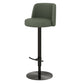 Adjustable Swivel Bar Stool Leather Backrest Counter Stool for Bristol Black Green 1 Piece Clearhalo 'Bar Furniture' 'Bar Stools' 'bar_stools' 'furn' 'furn_bar_stools' 'Furniture' 'Kitchen & Dining Furniture' 6687105