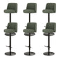 Adjustable Swivel Bar Stool Leather Backrest Counter Stool for Bristol Black Green 6 Piece Set Clearhalo 'Bar Furniture' 'Bar Stools' 'bar_stools' 'furn' 'furn_bar_stools' 'Furniture' 'Kitchen & Dining Furniture' 6687108