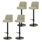 Adjustable Swivel Bar Stool Leather Backrest Counter Stool for Bristol Black Light Gray 4 Piece Set Clearhalo 'Bar Furniture' 'Bar Stools' 'bar_stools' 'furn' 'furn_bar_stools' 'Furniture' 'Kitchen & Dining Furniture' 6687122