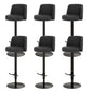 Adjustable Swivel Bar Stool Leather Backrest Counter Stool for Bristol Black Black 6 Piece Set Clearhalo 'Bar Furniture' 'Bar Stools' 'bar_stools' 'furn' 'furn_bar_stools' 'Furniture' 'Kitchen & Dining Furniture' 6687138