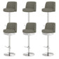 Adjustable Swivel Bar Stool Leather Backrest Counter Stool for Bristol Silver Dark Gray 6 Piece Set Clearhalo 'Bar Furniture' 'Bar Stools' 'bar_stools' 'furn' 'furn_bar_stools' 'Furniture' 'Kitchen & Dining Furniture' 6687168