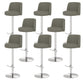 Adjustable Swivel Bar Stool Leather Backrest Counter Stool for Bristol Silver Dark Gray 8 Piece Set Clearhalo 'Bar Furniture' 'Bar Stools' 'bar_stools' 'furn' 'furn_bar_stools' 'Furniture' 'Kitchen & Dining Furniture' 6687169