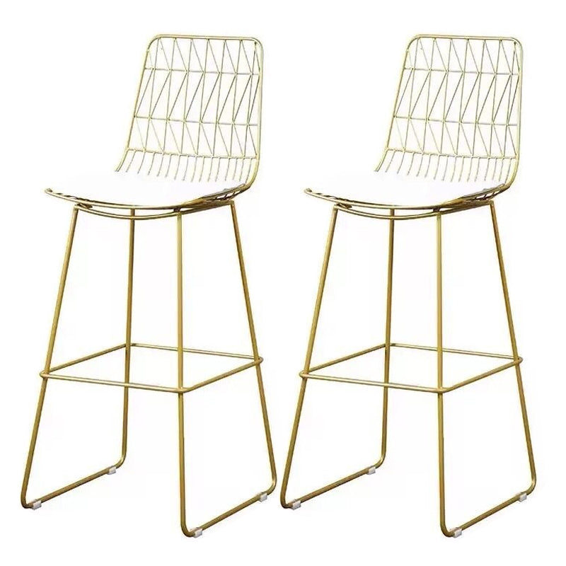 Faux Marble Table and Stool Set 1/2/3/4/5 Pieces Pub Dining Set White-Gold 30"H Stools (Set of 2) Clearhalo 'Bar Furniture' 'furn' 'furn_home_bar_bar_sets' 'Furniture' 'Home Bars & Bar Sets' 'home_bar_bar_sets' 'Kitchen & Dining Furniture' 6687274