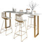 Faux Marble Table and Stool Set 1/2/3/4/5 Pieces Pub Dining Set Clearhalo 'Bar Furniture' 'furn' 'furn_home_bar_bar_sets' 'Furniture' 'Home Bars & Bar Sets' 'home_bar_bar_sets' 'Kitchen & Dining Furniture' 6687278