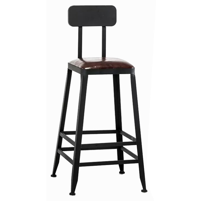 Industrial Style Bar Set 1/5 Pieces Solid Wood Rectangle Pub Dining Set for Indoor Black 26"H Stool (Single) Clearhalo 'Bar Furniture' 'furn' 'furn_home_bar_bar_sets' 'Furniture' 'Home Bars & Bar Sets' 'home_bar_bar_sets' 'Kitchen & Dining Furniture' 6687292