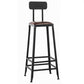 Industrial Style Bar Set 1/5 Pieces Solid Wood Rectangle Pub Dining Set for Indoor Black 31"H Stool (Single) Clearhalo 'Bar Furniture' 'furn' 'furn_home_bar_bar_sets' 'Furniture' 'Home Bars & Bar Sets' 'home_bar_bar_sets' 'Kitchen & Dining Furniture' 6687295