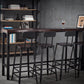 Industrial Style Bar Set 1/5 Pieces Solid Wood Rectangle Pub Dining Set for Indoor Clearhalo 'Bar Furniture' 'furn' 'furn_home_bar_bar_sets' 'Furniture' 'Home Bars & Bar Sets' 'home_bar_bar_sets' 'Kitchen & Dining Furniture' 6687296